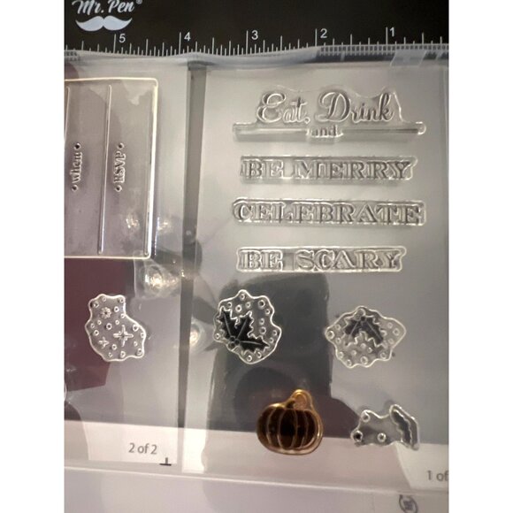Stampin Up! Holiday Invitation Clear mount Stamps Set 135074 Thinlet - Picture 3 of 7